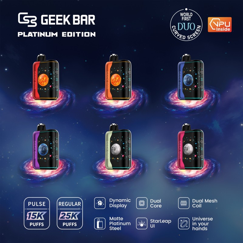 Geek Bar Pulse X Platinum Edition 25K Vape